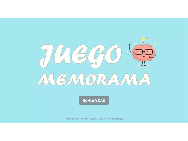 JUEGO MEMORAMA