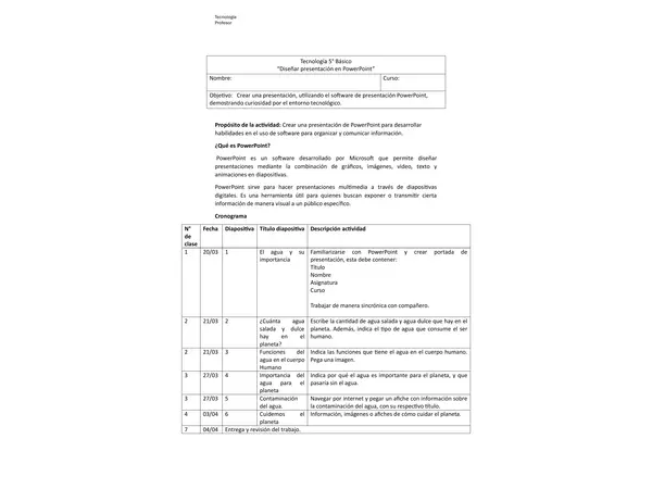Guía paso a paso: Crear una presentación en PowerPoint Tecnología 5° Básico