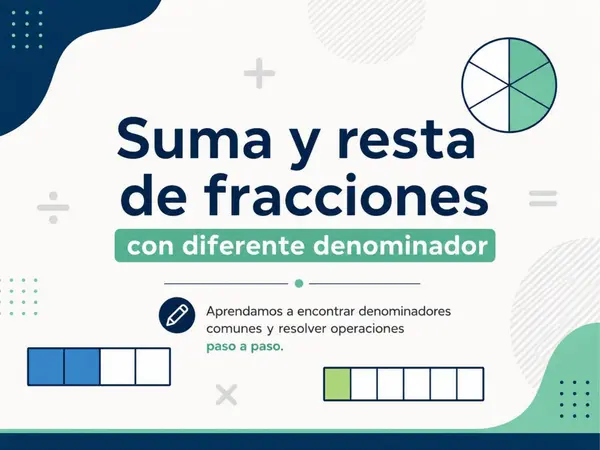 Suma y resta de fracciones con diferente denominador.