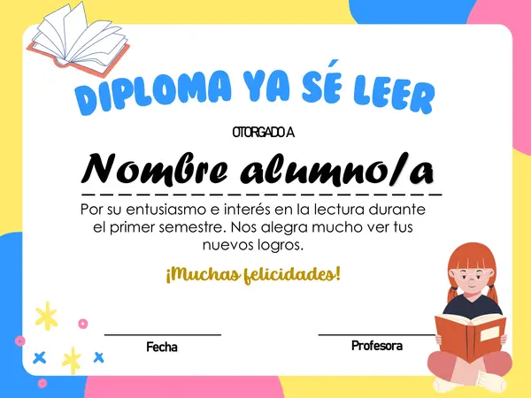 DIPLOMAS YA SÉ LEER