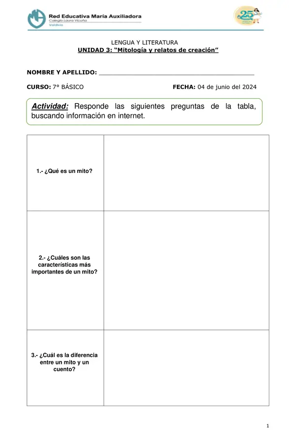 Trabajo de investigación Mitos 