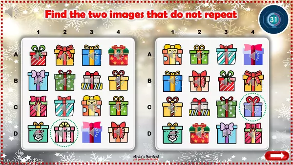 Christmas Game: Find the images that are not repeated