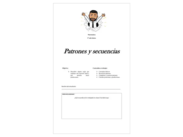 OA 14.- Cuadernillo Patrones y secuencias