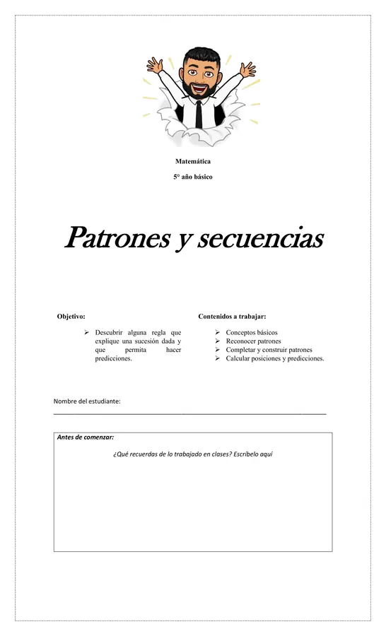 OA 14.- Cuadernillo Patrones y secuencias