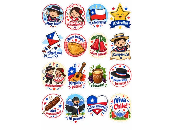 Stickers infantiles de Fiestas Patrias II