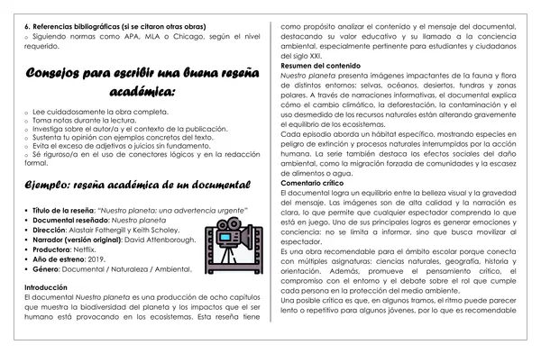 Guía de trabajo - Reseña Académica