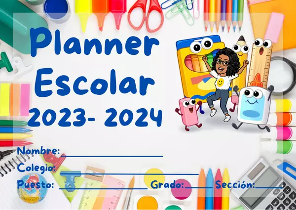 Planner escolar 2023-2024