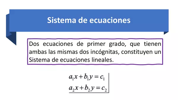 Sistema de ecuaciones