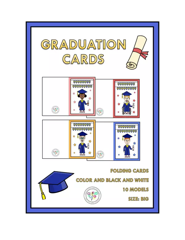 Folding cards Graduation Tarjetas de graduación plegables 