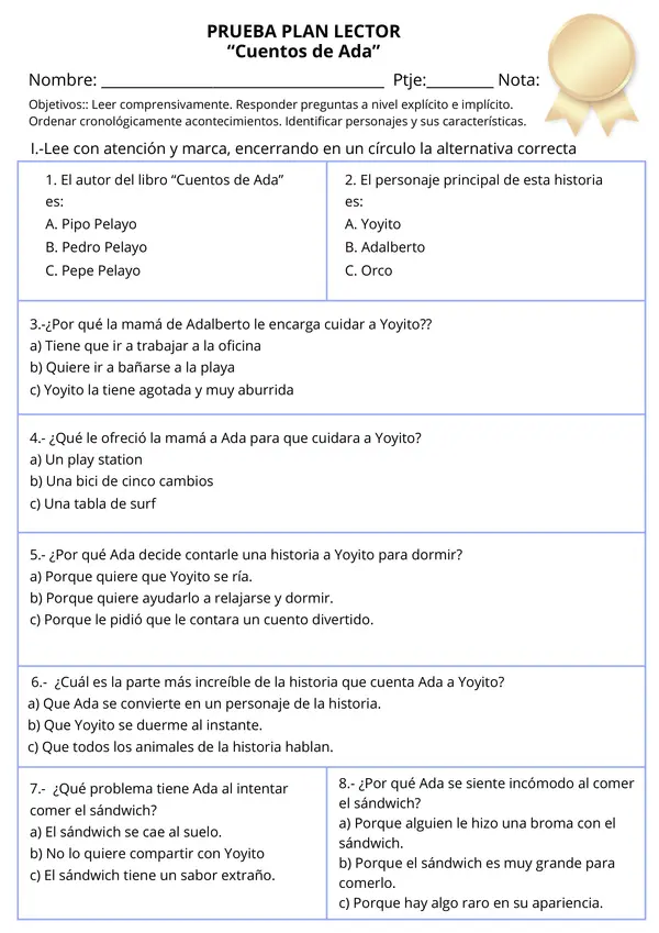 Prueba Cuentos de Ada