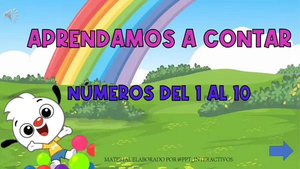 PPT: APRENDAMOS A CONTAR NÚMEROS DEL 1 AL 10"
