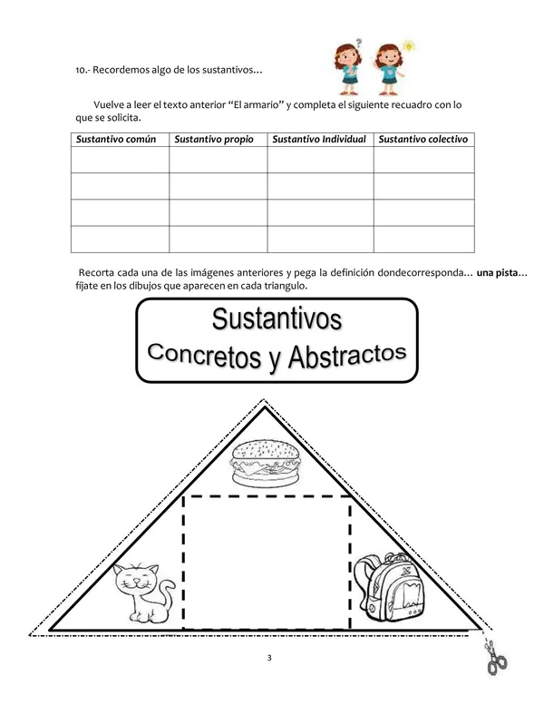 Guía tipos de sustantivos.