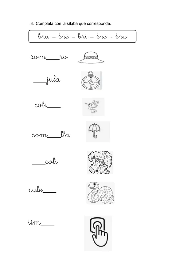 Guía grupo consonántico BR