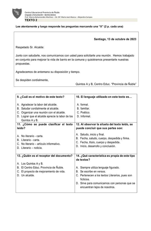 Artículos informativos