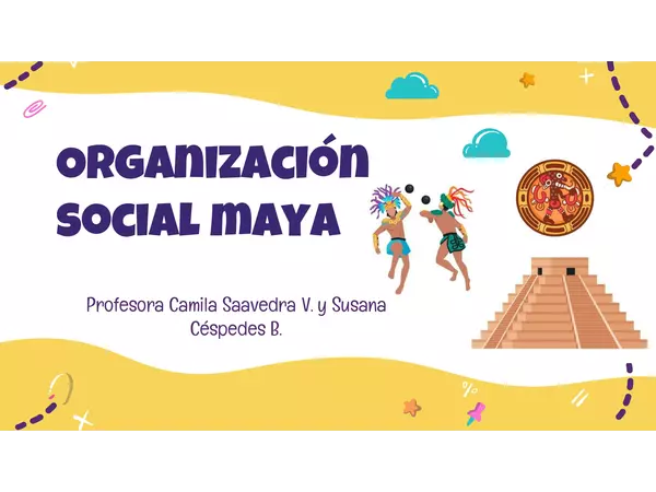 Organización social maya - Pirámide con efectos EDITABLE