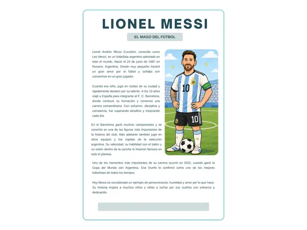 Guía Biografía Lionel Messi