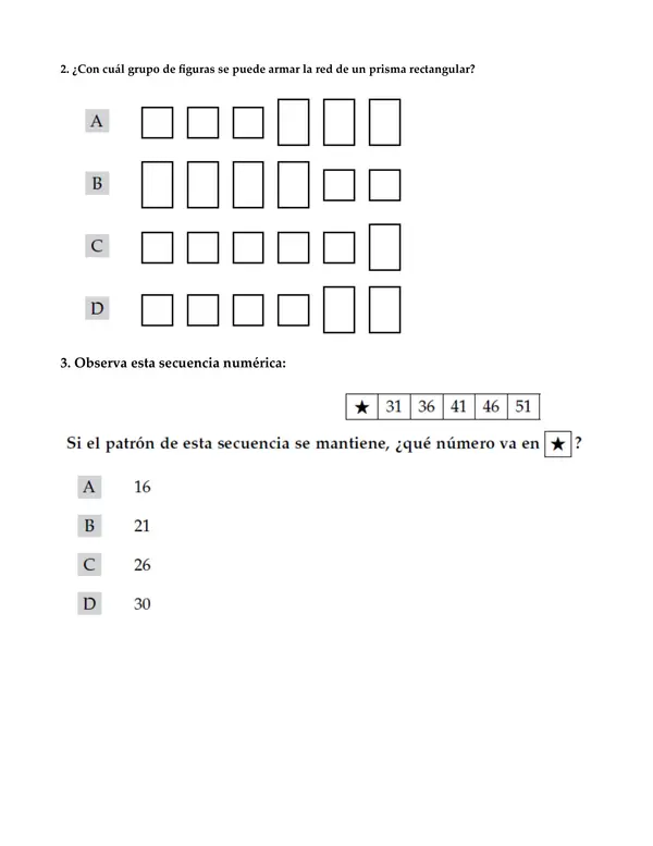 Ficha reactivación Matemática tercero