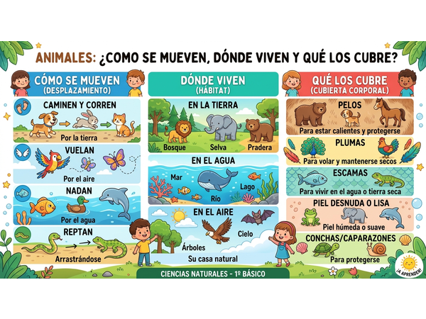 Infografía características de los animales