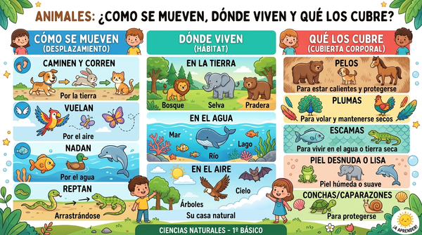 Infografía características de los animales