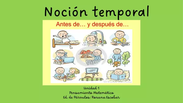 Noción temporal (Antes-Ahora-Después)