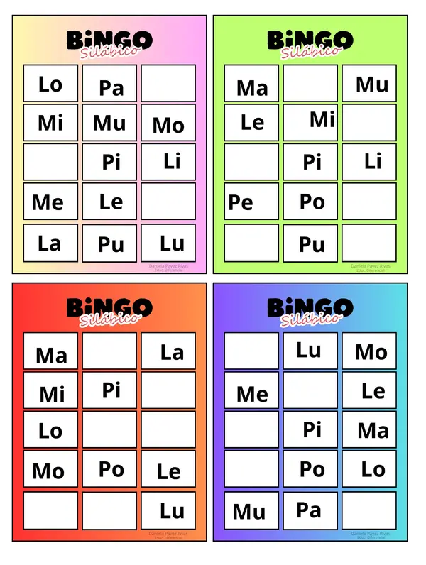 Bingo silàbico 