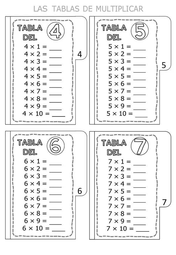 FLIPBOOK TABLAS DE MULTIPLICAR 