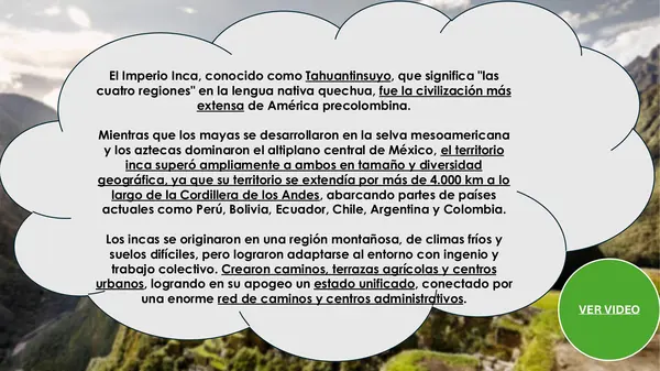 El Imperio Inca y su geografía