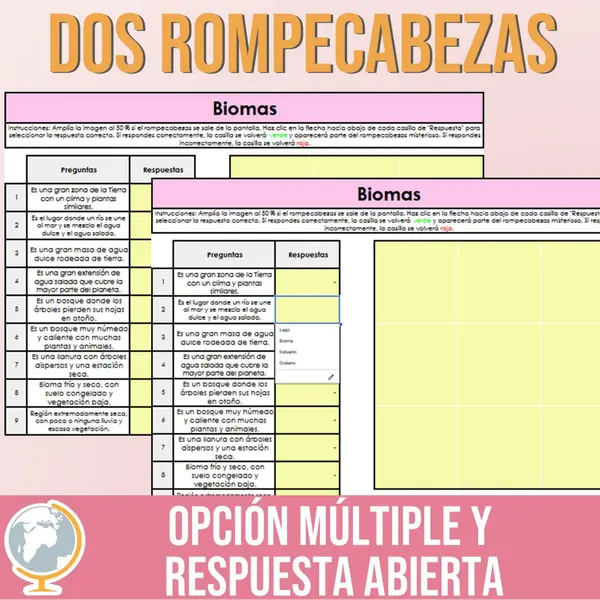 Biomas rompecabezas misterioso