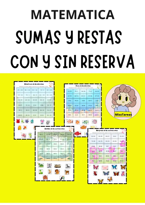 Sumas y Restas con y sin Reserva - Monstruos de las Adiciones