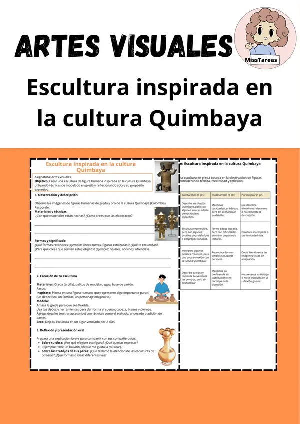 Artes visuales: modelar con greda