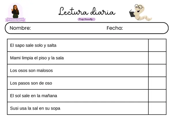 Oraciones de lectura diaria 