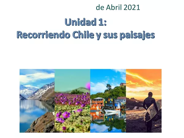 Unidad 1, Recorriendo Chile y sus paisajes.