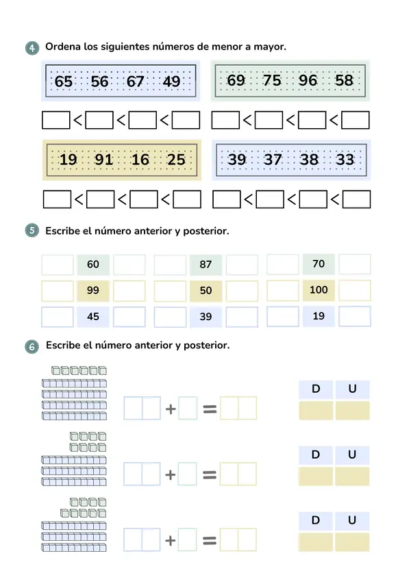 Taller #3 de Matemáticas – Grado Primero