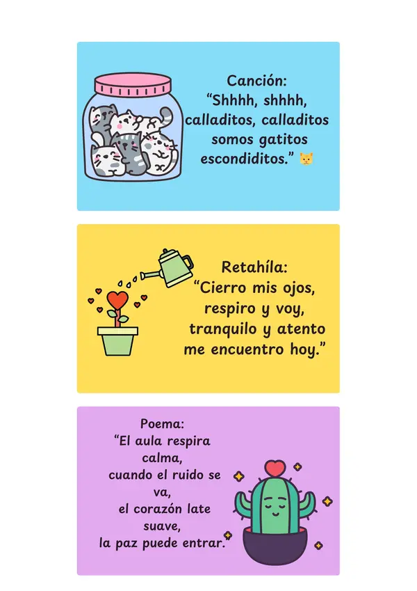 Pack de Gestión Emocional en el aula: " Pausas,  Actividades para la Calma y Bienvenida"