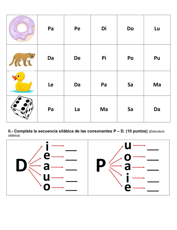 Evaluación de Consonantes P-D