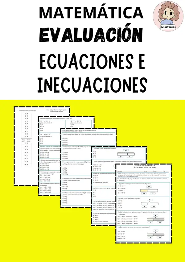 Prueba Ecuaciones e inecuaciones