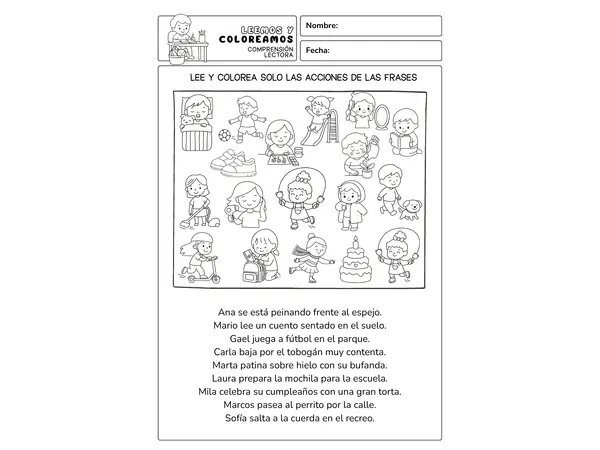 Ficha de trabajo de comprensión lectora 