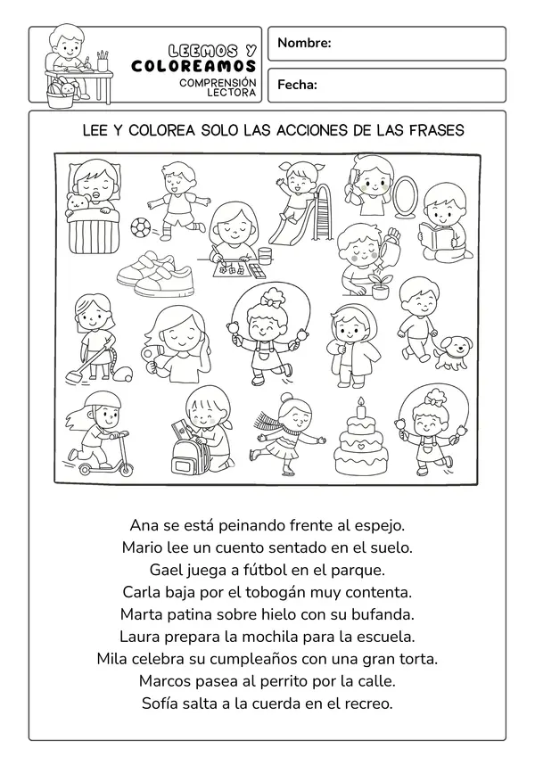 Ficha de trabajo de comprensión lectora 
