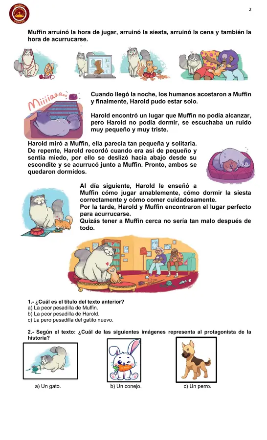 Prueba cuento y contenidos 1°