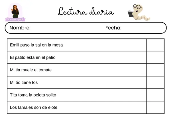 Oraciones de lectura diaria 