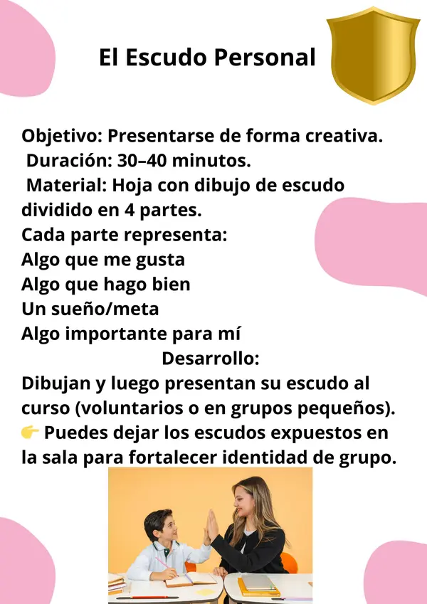 DINÁMICAS PARA TU PRIMER DÍA DE CLASES