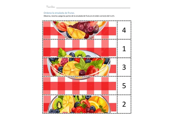 Ordena la ensalada de frutas