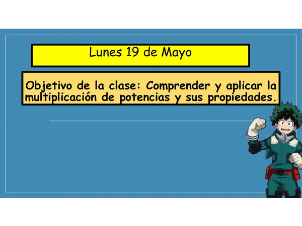 Comprender y aplicar la multiplicación de potencias y sus propiedades