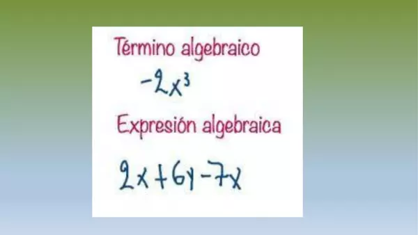 Presentación introducción al Algebra, Matemáticas, unidad 2 octavo Básico