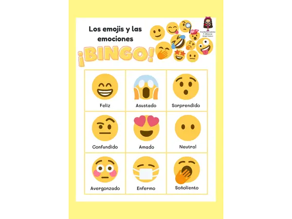 Bingo de las emociones con emojis – Recurso imprimible y divertido para el aula
