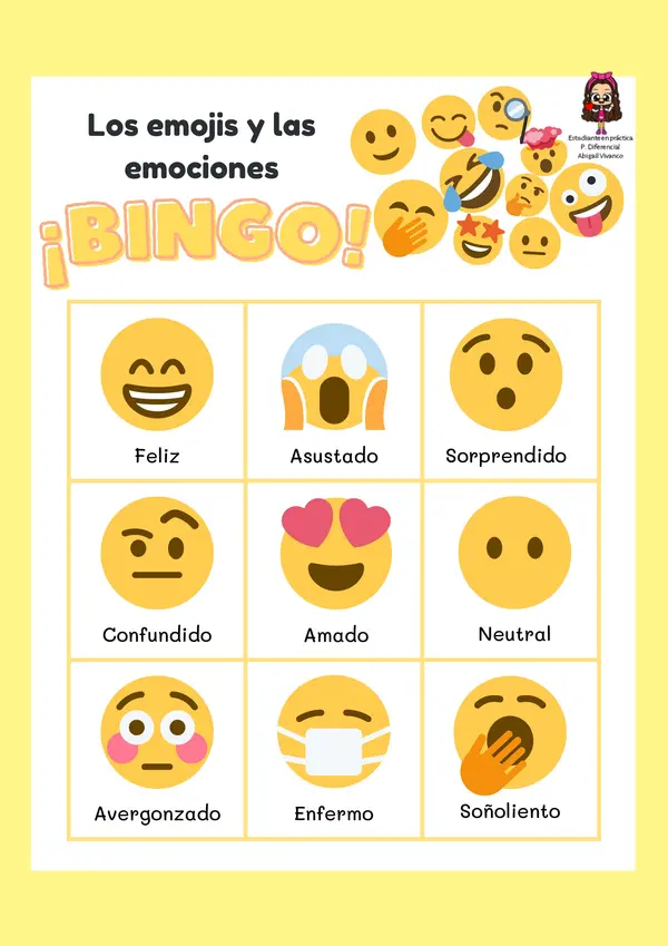 Bingo de las emociones con emojis – Recurso imprimible y divertido para el aula