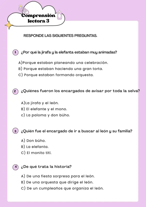 Lecturas tipo simce 2°