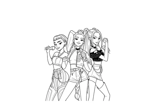 libro para colorear Huntrix