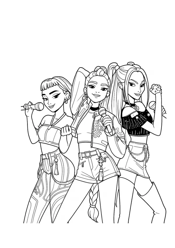 libro para colorear Huntrix