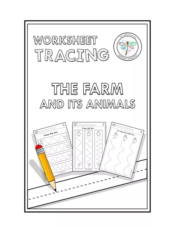 Worksheets Tracing Activities - The Farm Animals Fine motor